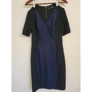 Elie Tahari Colorblock Dress Navy And Black 4